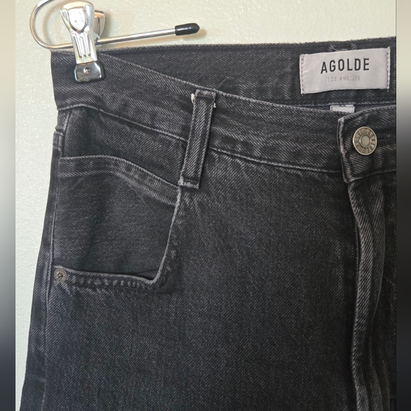 Agolde | Black Washed Minka Cargo Wide Leg Jeans Size 26 - Picture 8 of 11